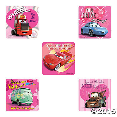Picture of Disney Cars Valentine Jumbo Stickers 5pack